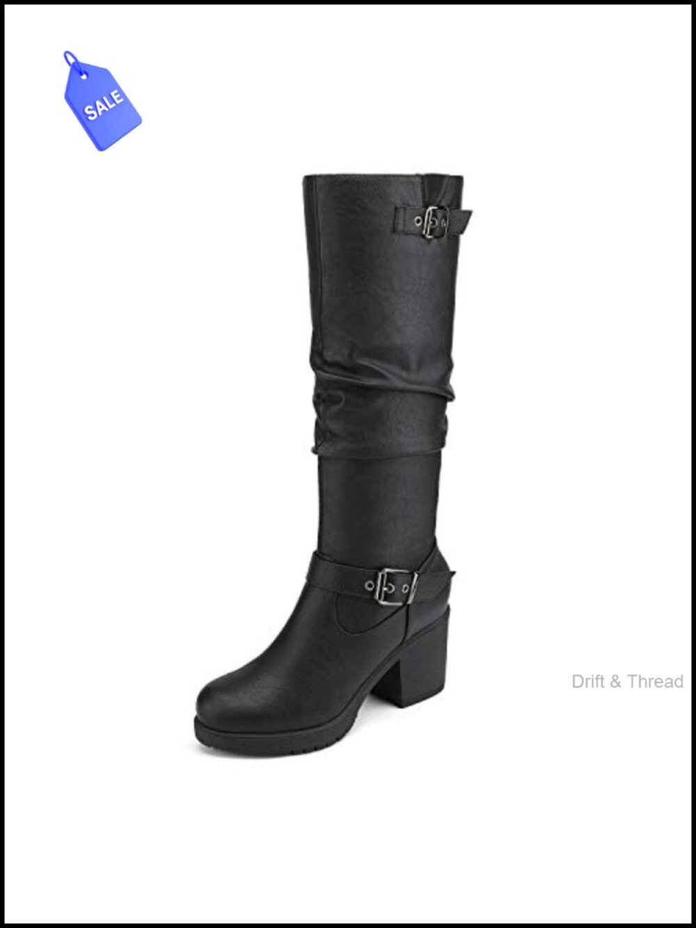 Women's Chunky Heel Knee High Tall Boots Faux Fur Lined Platform